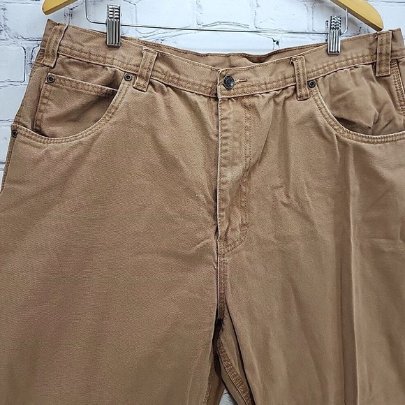 Most Wanted Work Pants Mens 40 X 32 Rugged Carpenter Trousers Brown - Picture 4 of 16